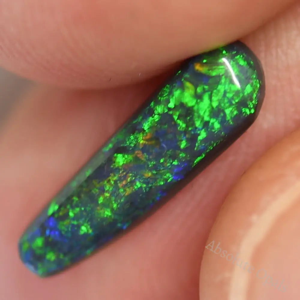 1.32 Cts Australian Black Opal Solid Gem Stone Lightning Ridge