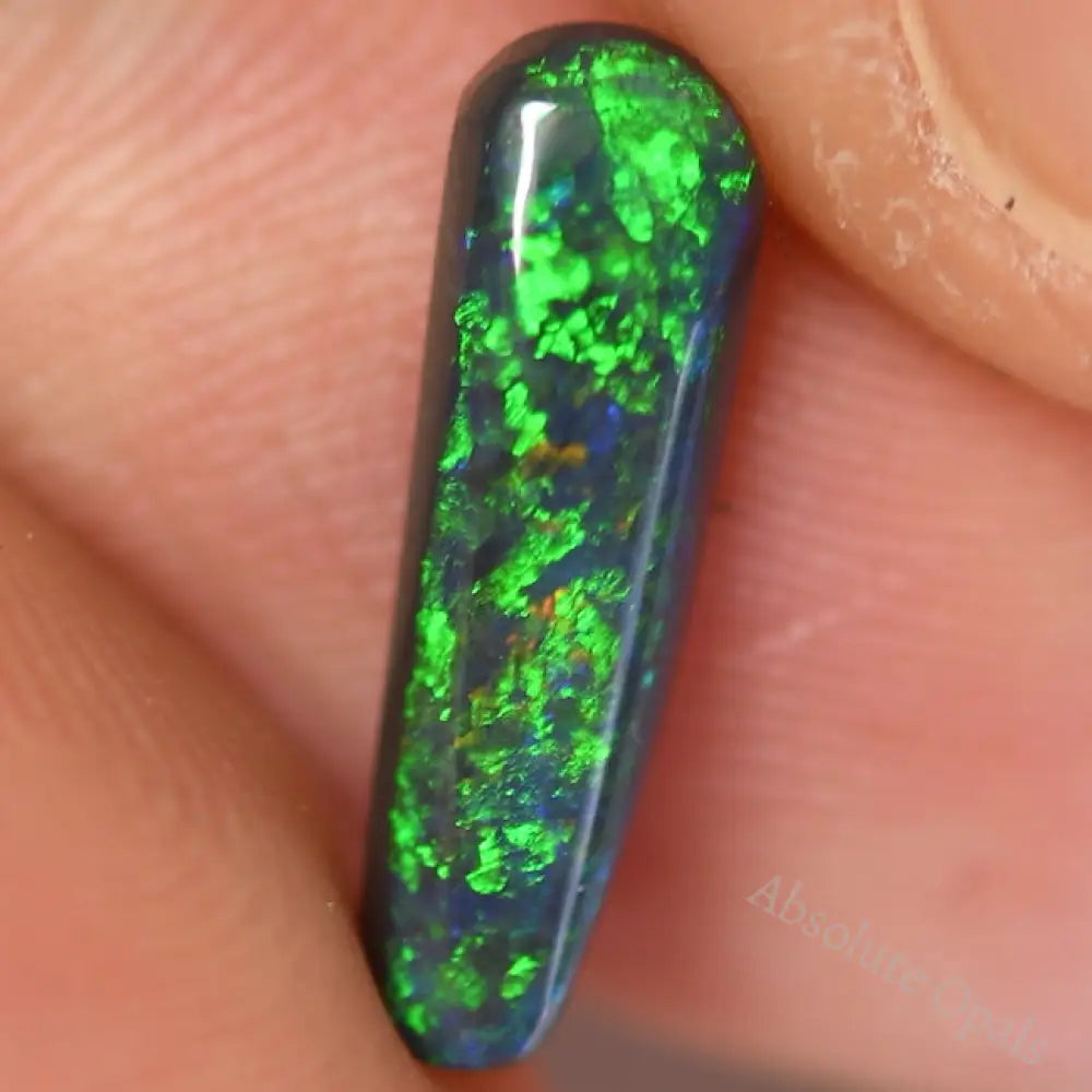 1.32 Cts Australian Black Opal Solid Gem Stone Lightning Ridge