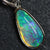 1.32 G Australian Lightning Ridge Solid Opal Pendant Silver L 24.0 Mm Jewellery