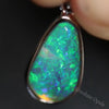 1.32 G Australian Lightning Ridge Solid Opal Pendant Silver L 24.0 Mm Jewellery