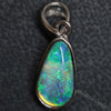 1.32 G Australian Lightning Ridge Solid Opal Pendant Silver L 24.0 Mm Jewellery