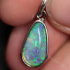 1.32 G Australian Lightning Ridge Solid Opal Pendant Silver L 24.0 Mm Jewellery