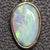 1.34 G Australian Lightning Ridge Solid Semi-Black Opal Pendant Silver L 22.6 Mm Jewellery