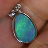 1.36 G Australian Doublet Opal With Silver Pendant: L 23.5 Mm Jewellery