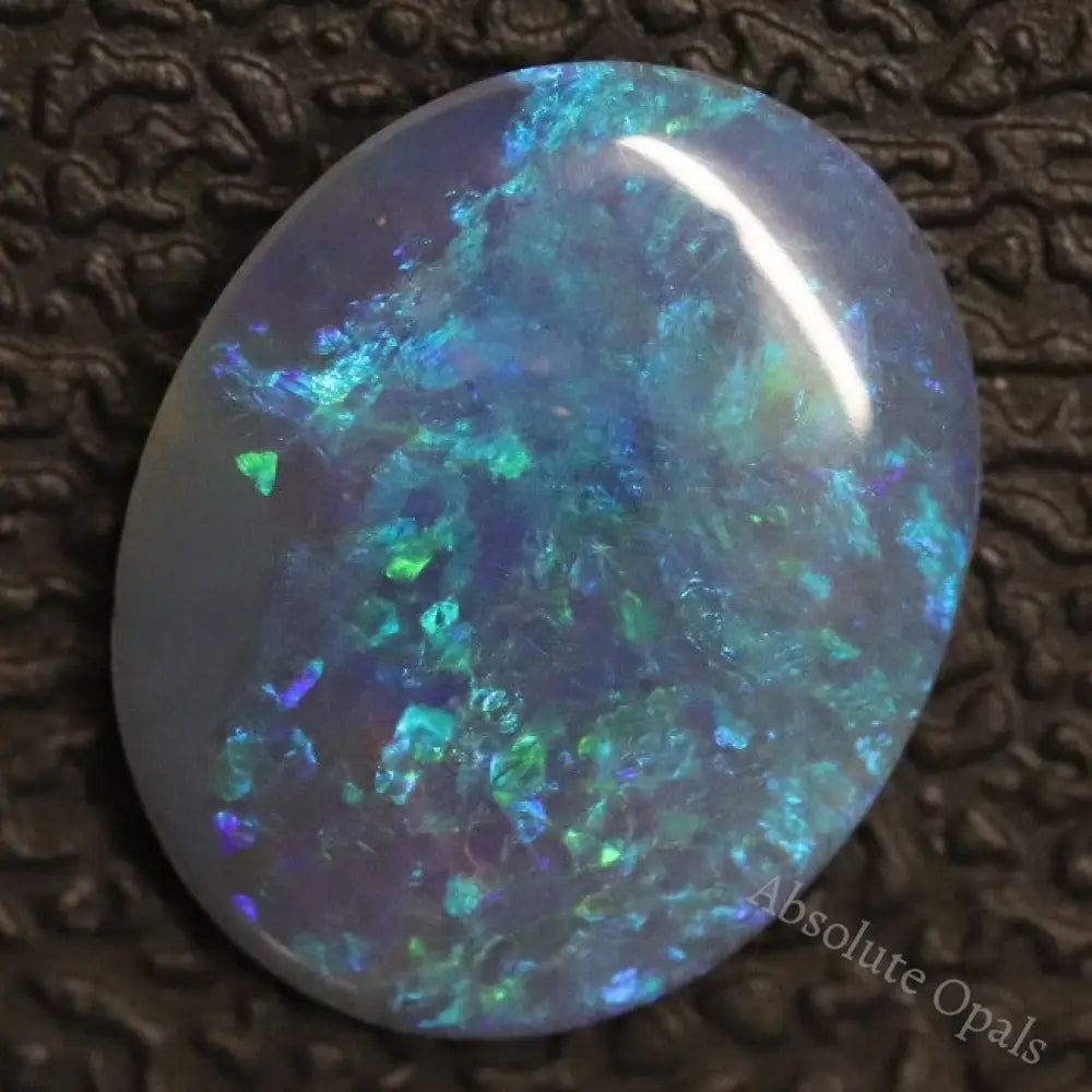 Australian Lightning Ridge, Semi Black Crystal Solid Opal, Cabochon Loose Stone