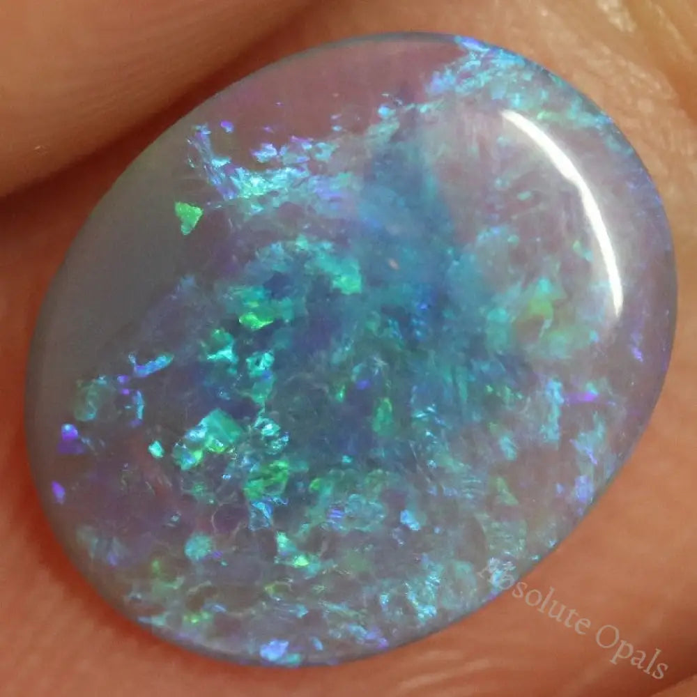 Australian Lightning Ridge, Semi Black Crystal Solid Opal, Cabochon Loose Stone