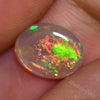 1.37 Cts Australian Semi Black Crystal Solid Opal Lightning Ridge Cabochon