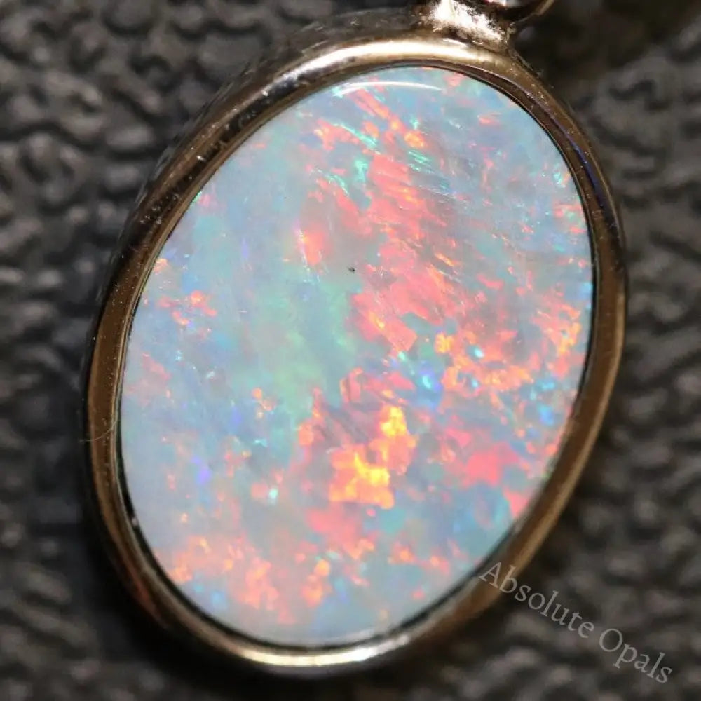 Australian Boulder Doublet Opal Silver Pendant