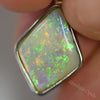 1.37 G Australian Lightning Ridge Solid Opal Pendant Silver L 25.7 Mm Jewellery