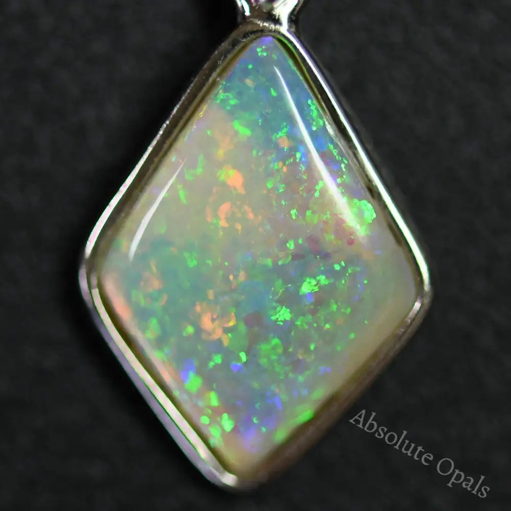 Australian Lightning Ridge, Solid Opal Pendant, Silver