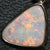 1.37 G Australian Lightning Ridge Solid Semi-Black Opal Pendant Silver L 23.5 Mm Jewellery