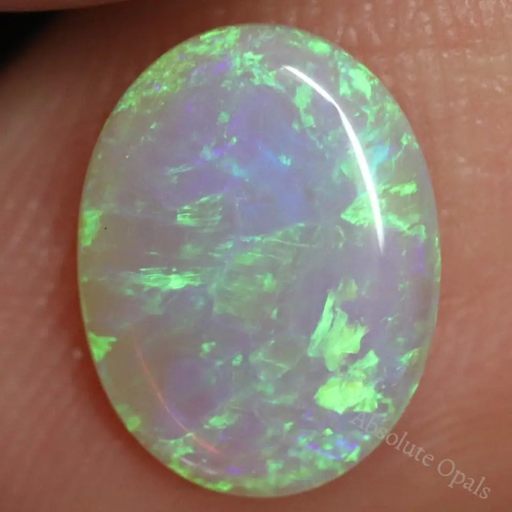 1.38 Cts Australian Lightning Ridge Semi Black Crystal Solid Opal Cabochon Loose Stone