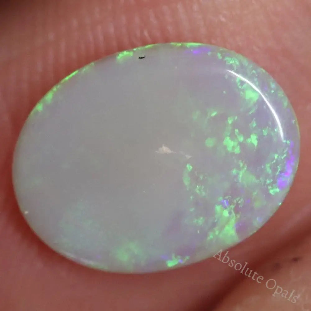 1.38 Cts Australian Lightning Ridge Semi Black Crystal Solid Opal Cabochon Loose Stone