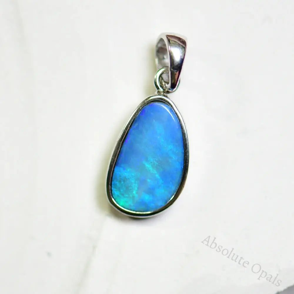 Australian Doublet Opal with Silver Pendant