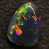 1.39 Cts Australian Black Opal Lightning Ridge Solid Gem Stone Cabochon Red Green Blue