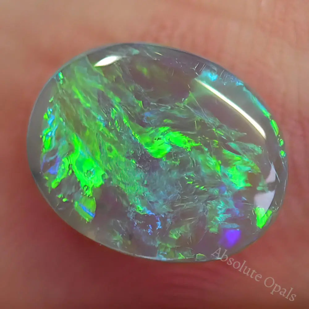 1.39 Cts Australian Semi Black Opal Solid Lightning Ridge