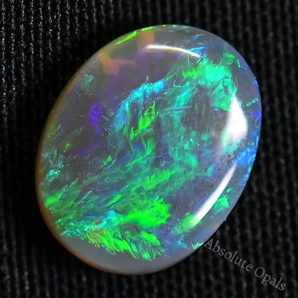 1.39 Cts Australian Semi Black Opal Solid Lightning Ridge