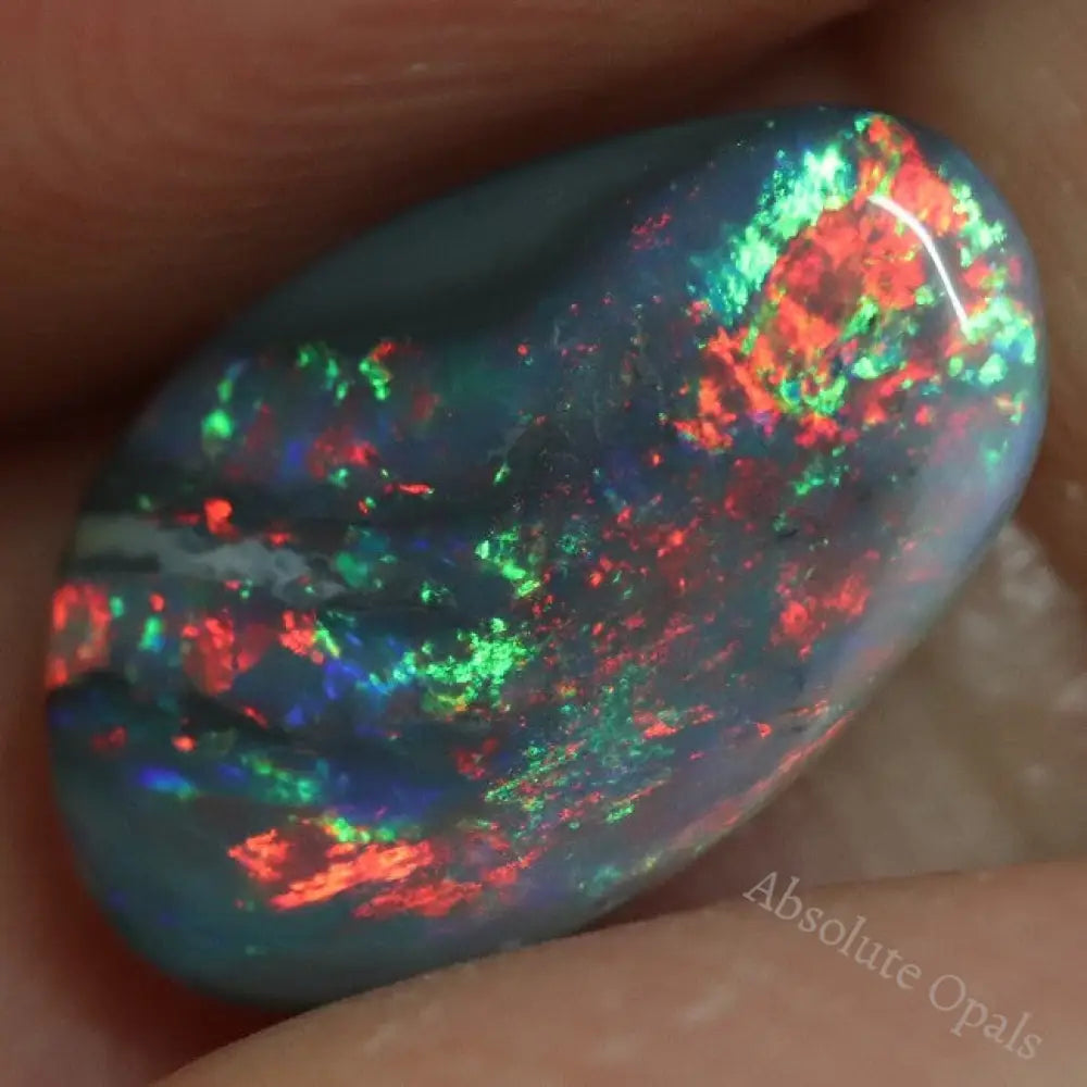 Australian Black Opal Lightning Ridge, Solid Gem Stone, Cabochon