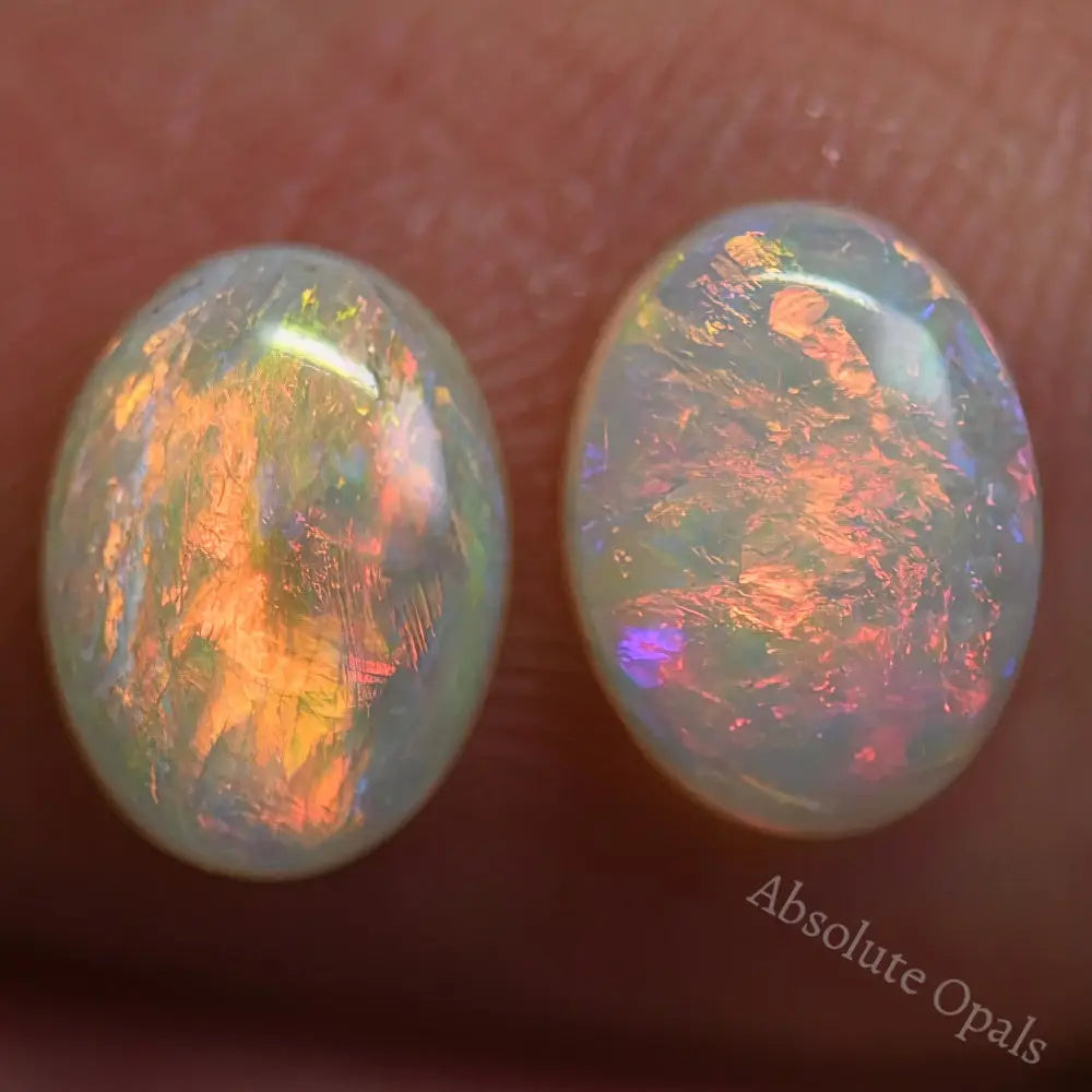 1.4 Cts Opal Cabochon Pairs Australian Solid Stone South Australia Light