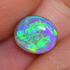 1.40 Cts Australian Semi Black Crystal Solid Opal Lightning Ridge Cabochon