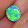 1.40 Cts Australian Semi Black Crystal Solid Opal Lightning Ridge Cabochon