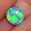 1.40 Cts Australian Semi Black Crystal Solid Opal Lightning Ridge Cabochon