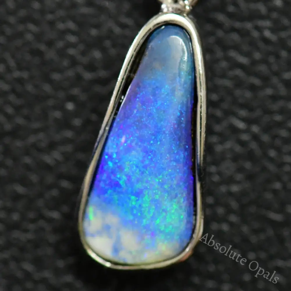 Australian Boulder Opal with Silver Pendant