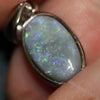 1.42G Australian Lightning Ridge Solid Semi-Black Opal Pendant Silver L 23.0 Mm Jewellery