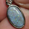 1.42G Australian Lightning Ridge Solid Semi-Black Opal Pendant Silver L 23.0 Mm Jewellery