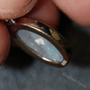 1.42G Australian Lightning Ridge Solid Semi-Black Opal Pendant Silver L 23.0 Mm Jewellery