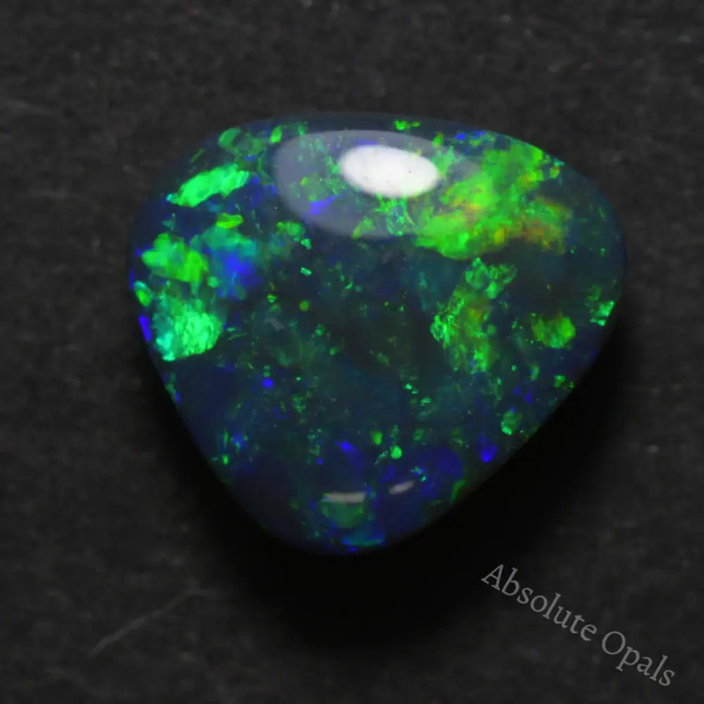 1.43 cts Australian Black Opal Solid Lightning Ridge CMR