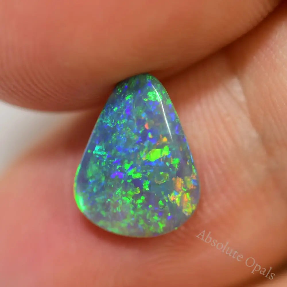 1.44 Cts Australian Black Opal Solid Stone Lightning Ridge