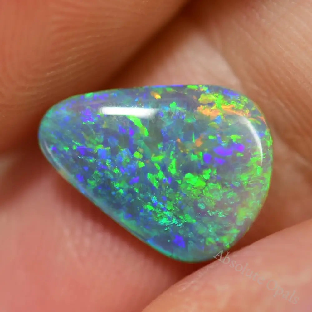 1.44 Cts Australian Black Opal Solid Stone Lightning Ridge