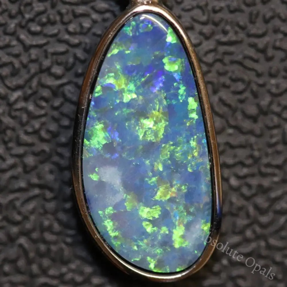 Australian Boulder Doublet Opal Silver Pendant