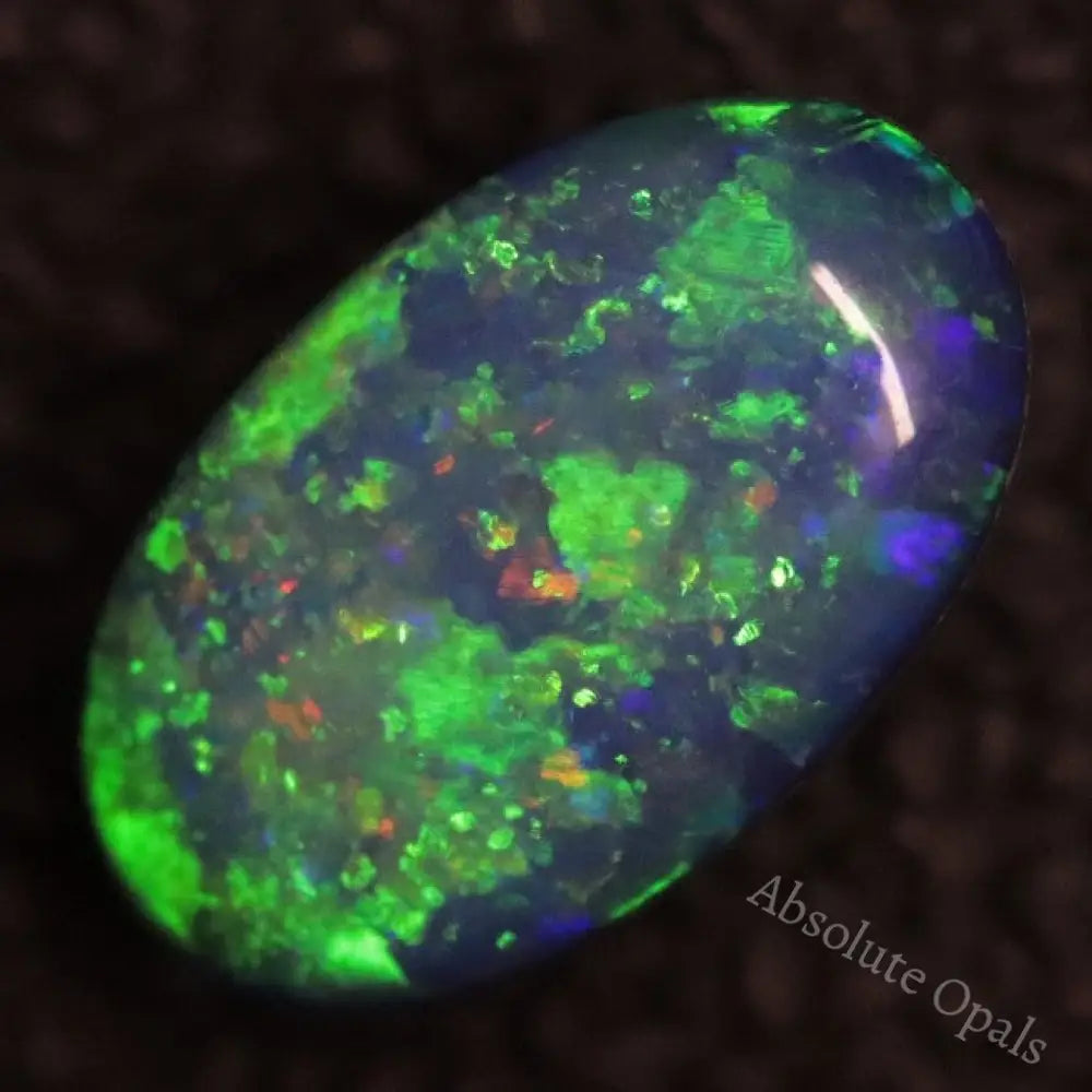 1.45 Cts Australian Opal Doublet Stone Cabochon Lightning Ridge