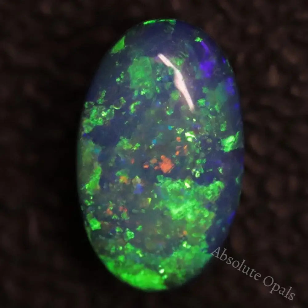 1.45 Cts Australian Opal Doublet Stone Cabochon Lightning Ridge