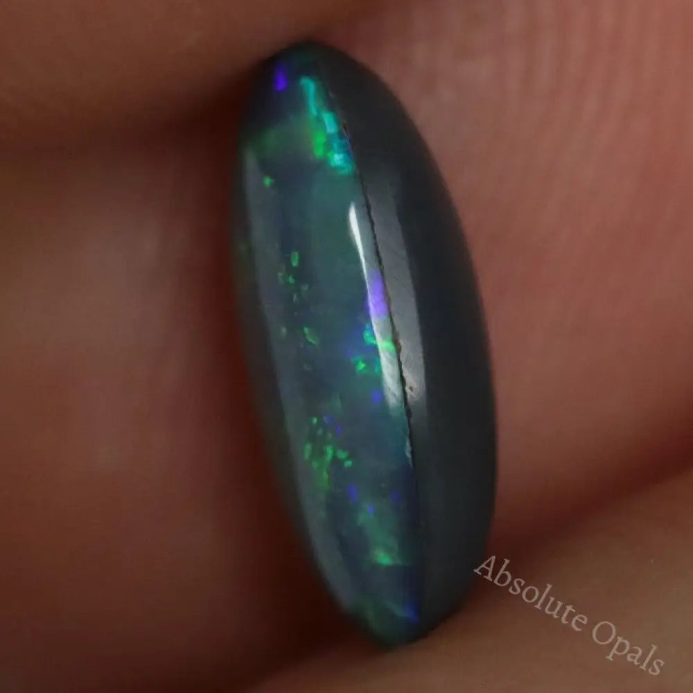 1.45 Cts Australian Opal Doublet Stone Cabochon Lightning Ridge