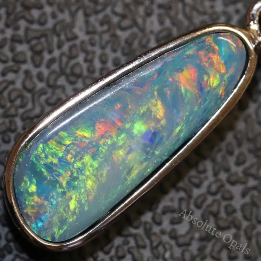 1.46 G Australian Doublet Opal With Silver Pendant: L 27.3 Mm Jewellery