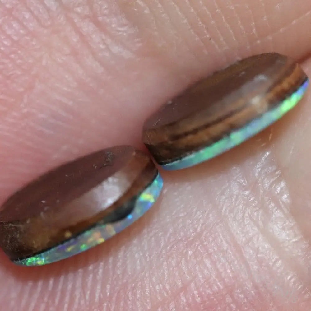 1.48 Cts Australian Opal Doublet Stone Cabochon 2Pcs 7X5