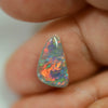 1.48 Cts Australian Semi Black Solid Opal Lightning Ridge Stone