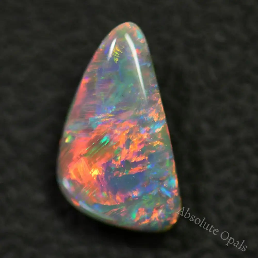 1.48 Cts Australian Semi Black Solid Opal Lightning Ridge Stone