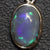 1.5 G Australian Lightning Ridge Solid Semi-Black Opal Pendant Silver L 23.0 Mm Jewellery