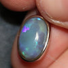 1.5 G Australian Lightning Ridge Solid Semi-Black Opal Pendant Silver L 23.0 Mm Jewellery