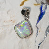 opal silver pendant