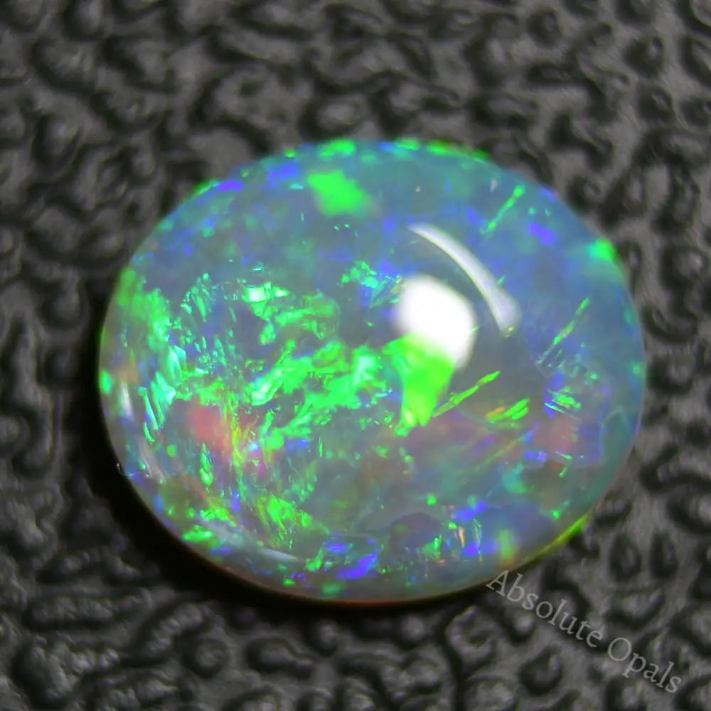 1.53 Cts Australian Semi Black Crystal Solid Opal Lightning Ridge
