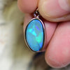 silver opal pendant