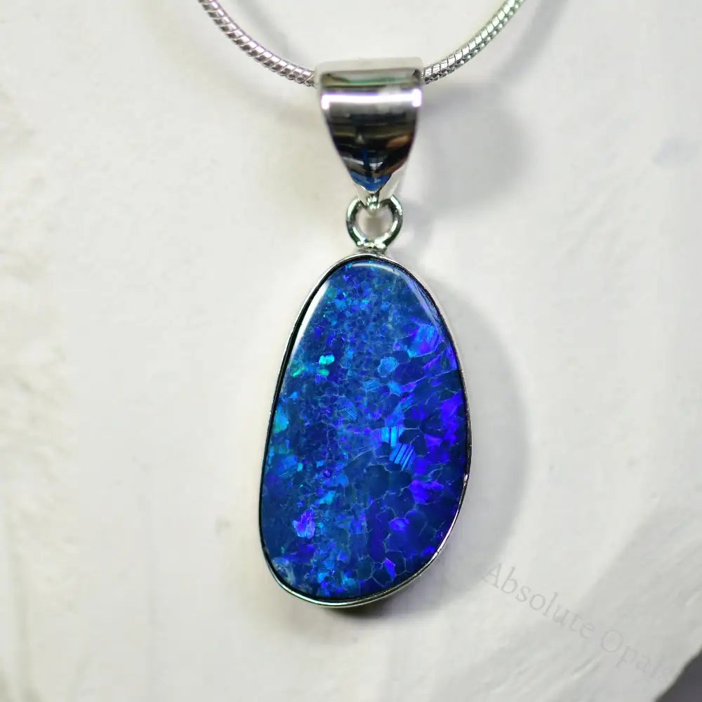 Australian Doublet Opal with Silver Pendant