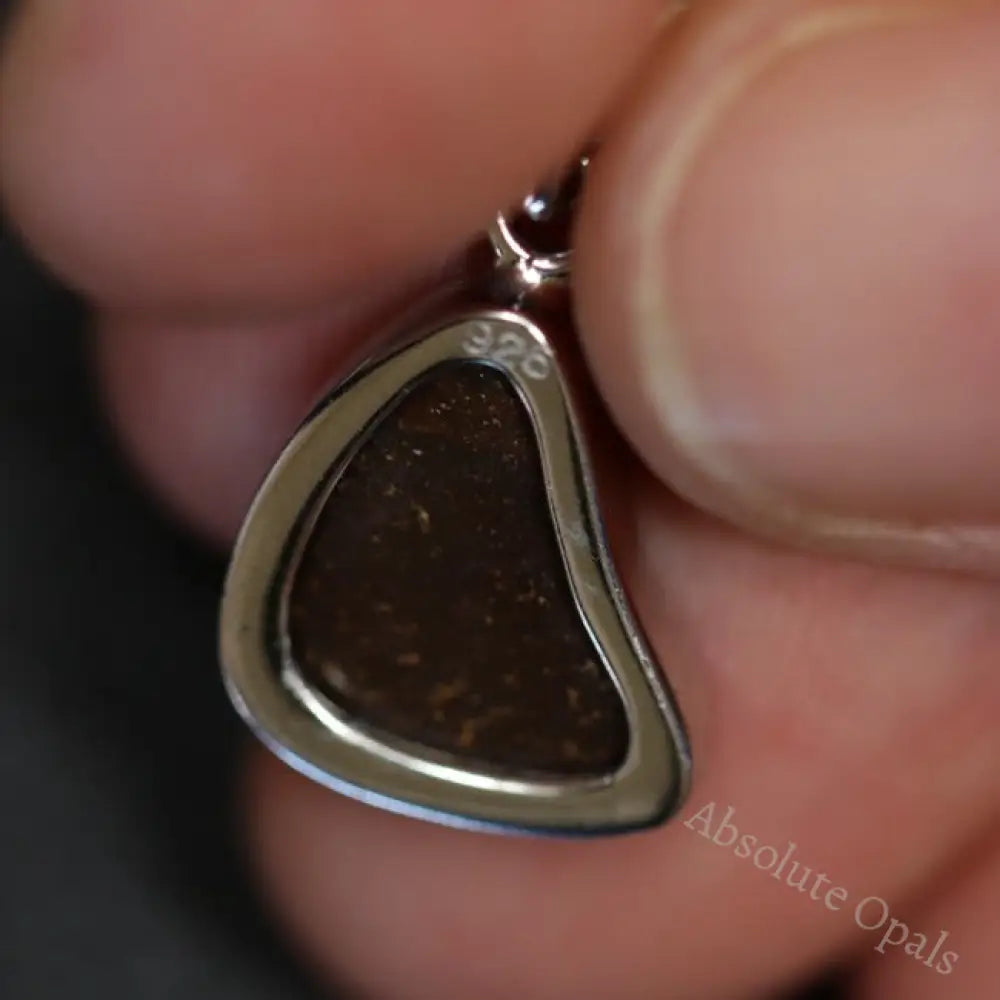 1.56 G Australian Doublet Opal With Silver Pendant: L 22.5 Mm Jewellery
