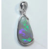 1.57 G Australian Lightning Ridge Solid Opal Sterling Silver 925 Pendant L27Mm Jewellery