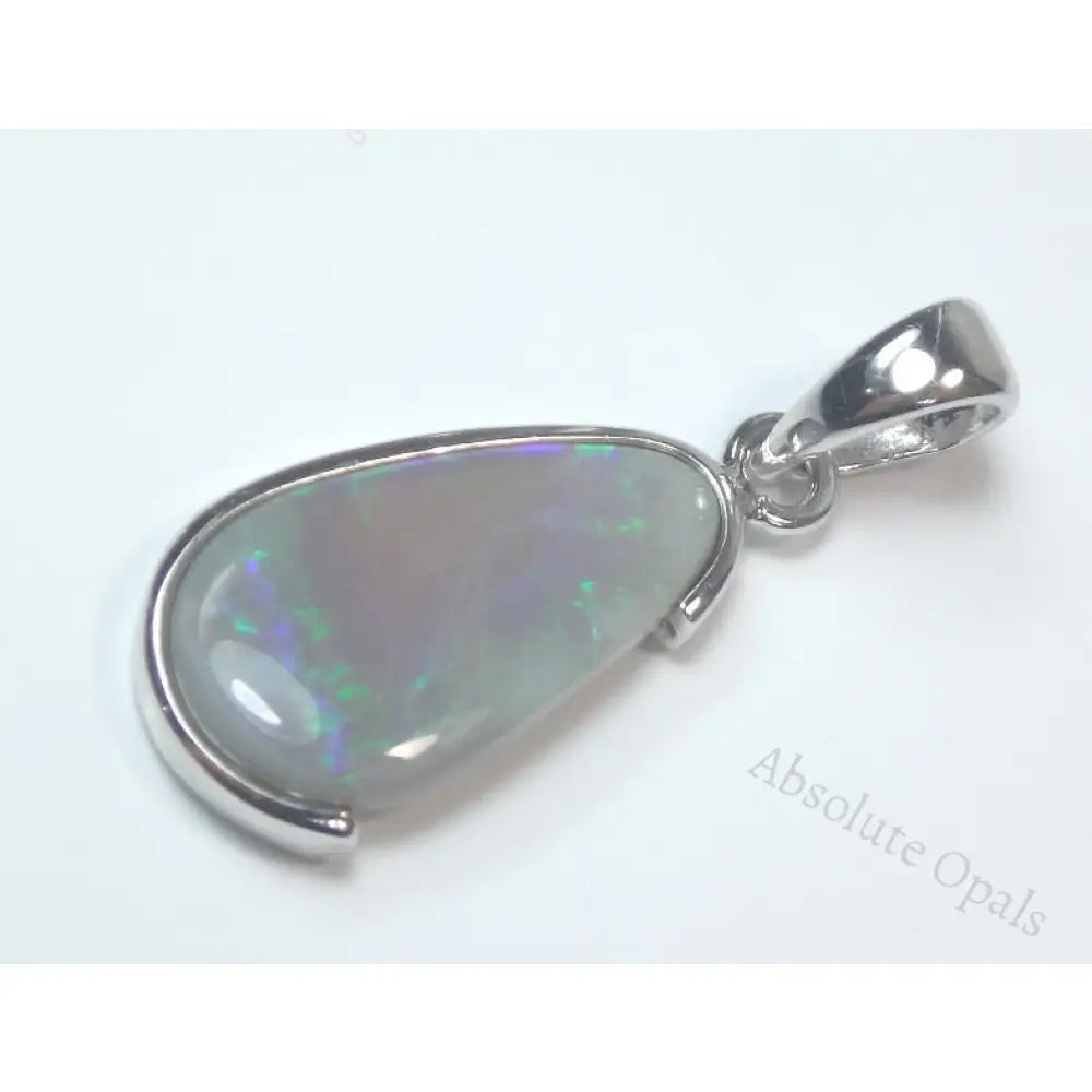 1.57 G Australian Lightning Ridge Solid Opal Sterling Silver 925 Pendant L27Mm Jewellery